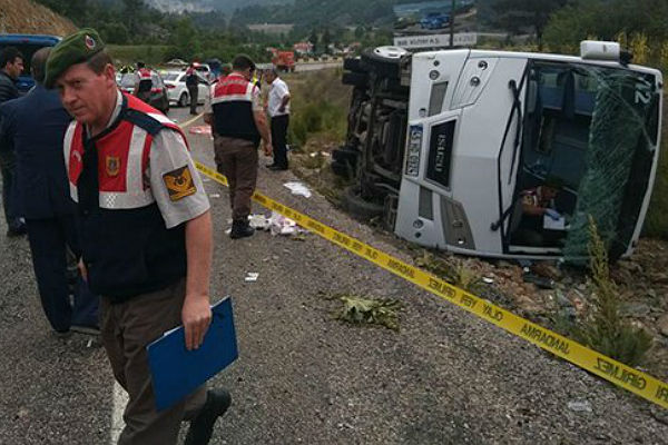  СМИ: Автобус с российскими туристами попал в ДТП в Турции 